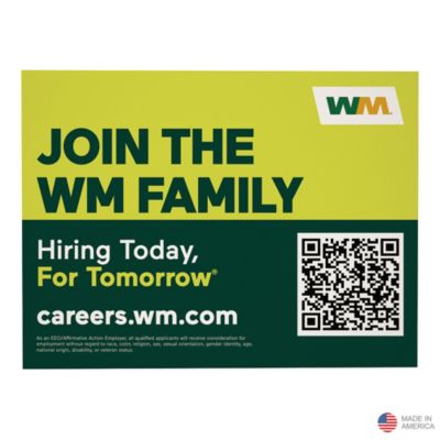 Corrugated Plastic Sign - Single-Sided - 24 in. x 18 in. - Join the WM Family