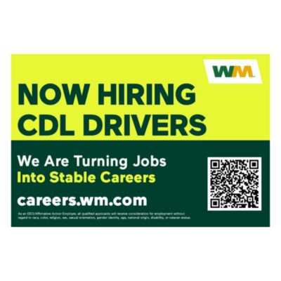 Truck Magnet - 3 ft. x 2 ft. - Now Hiring CDL Drivers