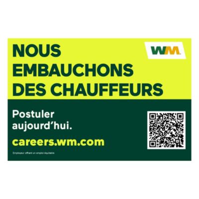 Truck Magnet - 3 ft. x 2 ft. - Now Hiring Drivers - French