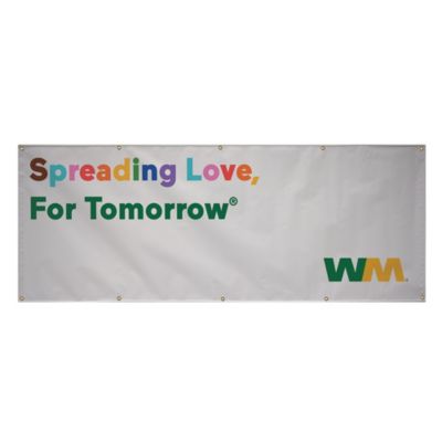 Single-Sided Vinyl Banner with Grommets - 3 ft. x 8 ft. - Spreading Love Pride
