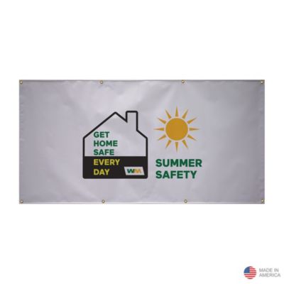 Smooth Vinyl Banner - 3 ft. x 6 ft. - Summer Safety