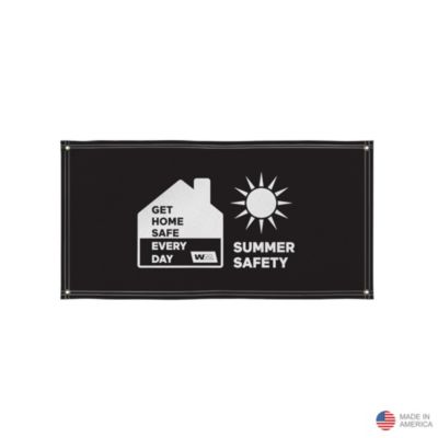 Smooth Vinyl Banner - 4 ft. x 8 ft. - Summer Safety