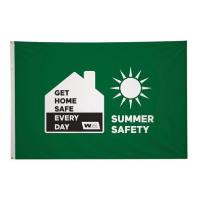 Double-Sided Polyester Flag - 4 ft. x 6 ft. - Summer Safety