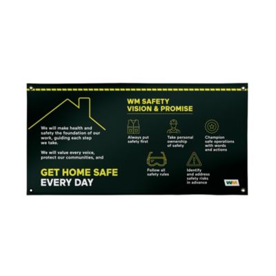 PVC-Free Banner Single-Sided - 4 ft. x 8 ft. - Get Home Safe