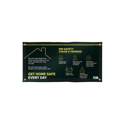PVC-Free Banner Single-Sided - 3 ft. x 6 ft. - Get Home Safe