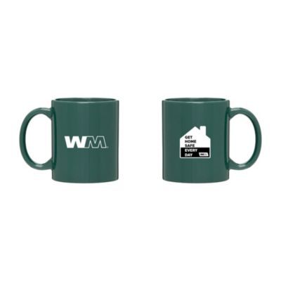 C-Handle Glossy Ceramic Mug - 11 oz. - Get Home Safe