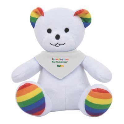 Rainbow Bear with Bandana - 6 in. - Spreading Love Pride