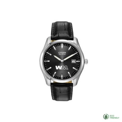 Citizen Eco-Drive Corso Black Dial Leather Watch