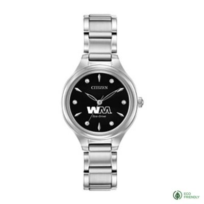 Ladies Citizen Eco-Drive Corso Black Dial Diamond Watch