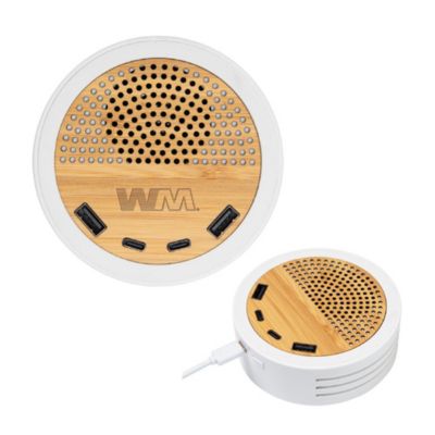 Recycled ABS and Bamboo Speaker and Charger