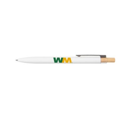 Recycled Aluminum Pen with Bamboo Plunger