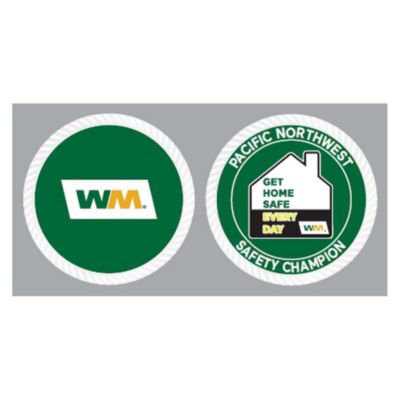 Cloisonne II Die Cast White Coin - 1.75 in. - PNW Safety Champion
