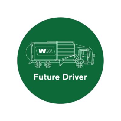 Future Driver Circle Vinyl Sticker - 2 in. x 2 in.