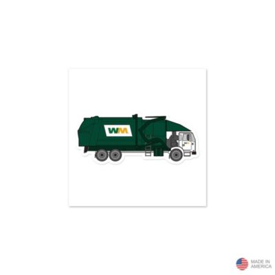 WM Front Loader Truck Face-Cal Temporary Tattoo - 1.5 in. x 1.5 in.