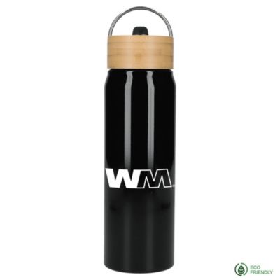 Billy Eco-Friendly Aluminum Bottle With FSC Bamboo Lid - 26 oz. - Ships in 48 Hours