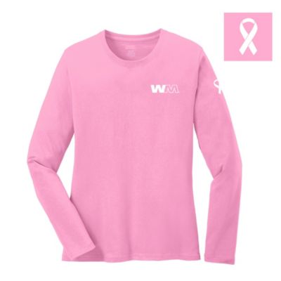 Port & Company Ladies Long Sleeve Core Cotton T-Shirt - Embroidery - BCA