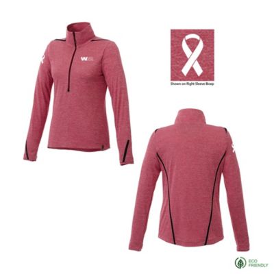 Ladies Dege Eco Knit Half Zip - Go Red Day