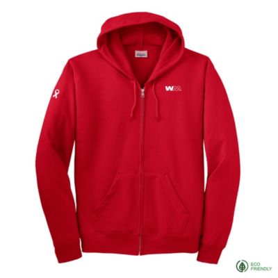 Hanes Adult EcoSmart Full-Zip Hooded Sweatshirt - Go Red Day