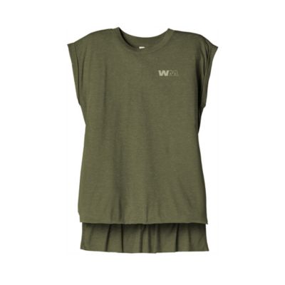 Bella Canvas Ladies Flowy Muscle T-Shirt with Rolled Cuffs