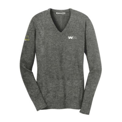 Ladies Port Authority V-Neck Sweater - Get Home Safe