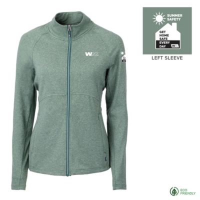 Ladies Cutter & Buck Adapt Eco Knit Heather Recycled Full Zip - Summer Safety