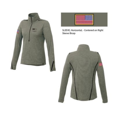 Ladies Dege Eco Knit Performance Half Zip Pullover - Veteran