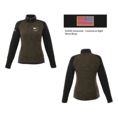 Ladies Vorlage Sweater Knit Half Zip Pullover - Veteran