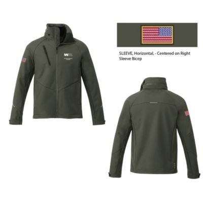 Peyto Waterproof Softshell Jacket with Roll-Away Hood - Veteran