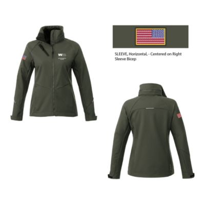 Ladies Peyto Waterproof Softshell Jacket with Roll-Away Hood - Veteran