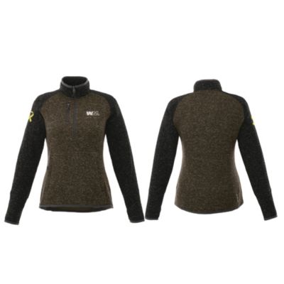 Ladies Vorlage Sweater Knit Half Zip Pullover - Honoring Veterans