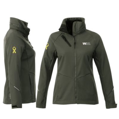 Ladies Peyto Waterproof Softshell Jacket with Roll-Away Hood - Honoring Veterans