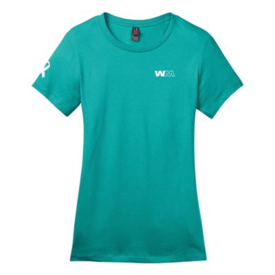 Ladies District Perfect Weight T-Shirt - Ovarian Cancer Awareness