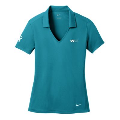 Ladies Nike Dri-FIT Vertical Mesh Polo Shirt - Ovarian Cancer Awareness