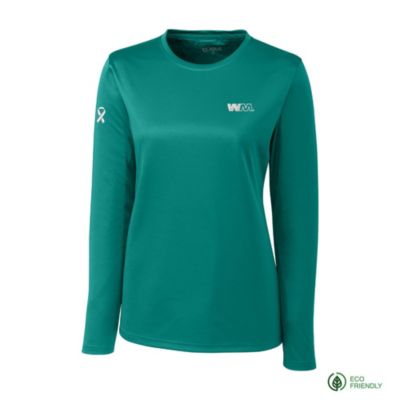 Ladies Clique Spin Eco Performance Long Sleeve T-Shirt - Ovarian Cancer Awareness