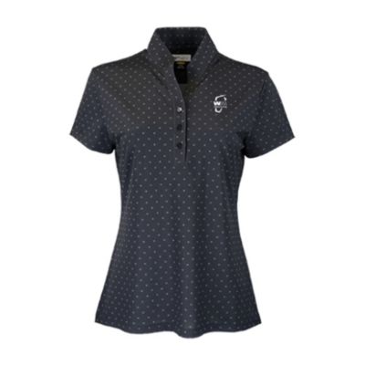 Ladies Greg Norman Micro Pique Spinner Print Polo Shirt - WMPO