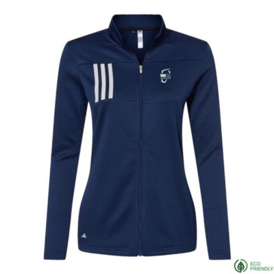 Adidas Ladies 3-Stripes Double Knit Full-Zip Jacket - WMPO