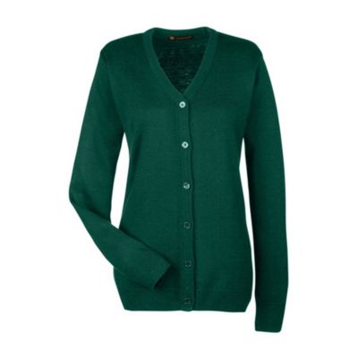 Harriton Ladies Pilbloc V-Neck Button Cardigan Sweater