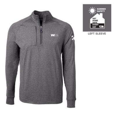 Cutter & Buck Adapt Eco Knit Heather Quarter Zip Pullover - Summer Safety