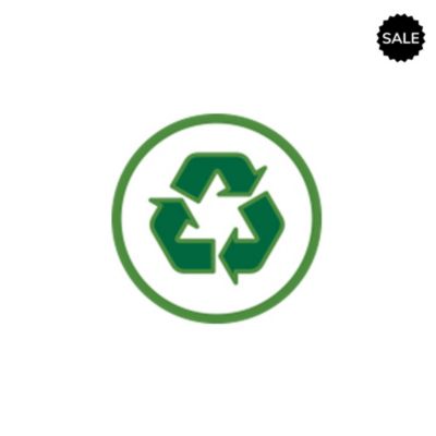 Round Woven Recycle Patch - 2 in. x 2 in. - While Supplies Last