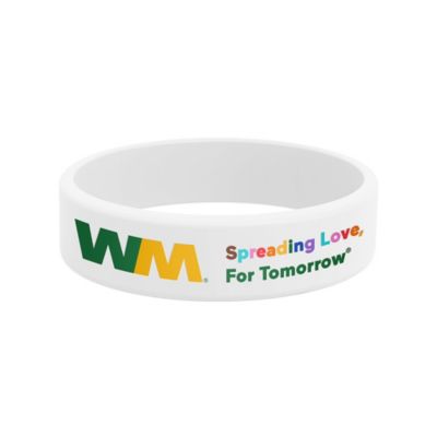 Silicone Wristband - 1 in. - Spreading Love Pride (LowMin)