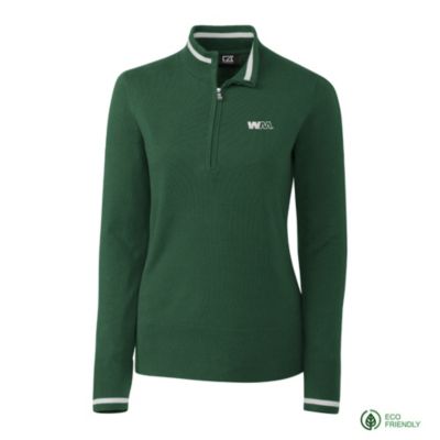 Ladies Cutter & Buck Lakemont Tipped Half-Zip Sweater (1PC)