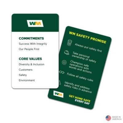 Commitments and Values Wallet Card - English Version - LIMITED AVAILABILITY (LowMin)