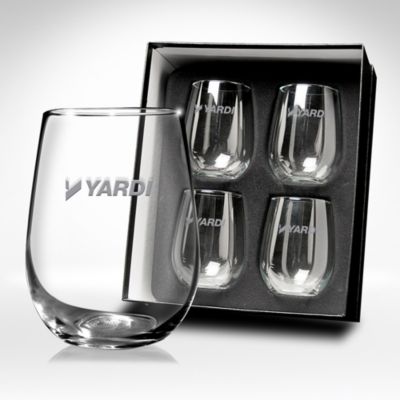 Metro Stemless White Wine Glasses - Set of 4 - Yardi