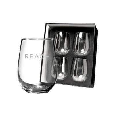 Metro Stemless White Wine Glasses - Set of 4 - REACH