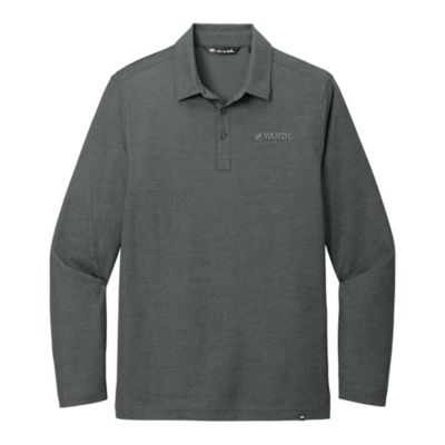 TravisMathew Oceanside Heather Long Sleeve Polo Shirt - Yardi - US Only