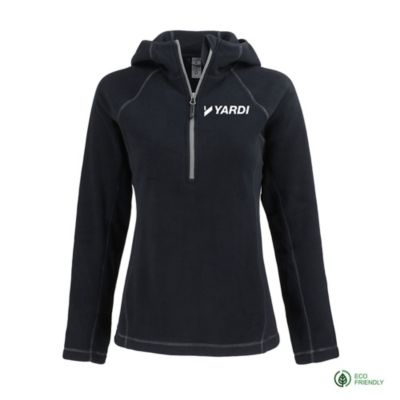 Clique Powder Fleece Half Zip Ladies Hooded Pullover - Yardi